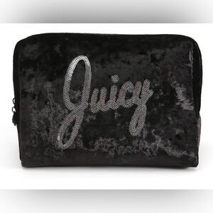 Juicy Couture Black crushed velvet bag with silver sequins